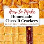 Homemade cheese crackers baked and unbaked.