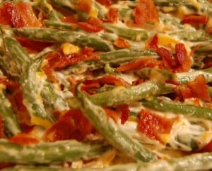 Bacon Green Bean Casserole at Happy Simple Living blog