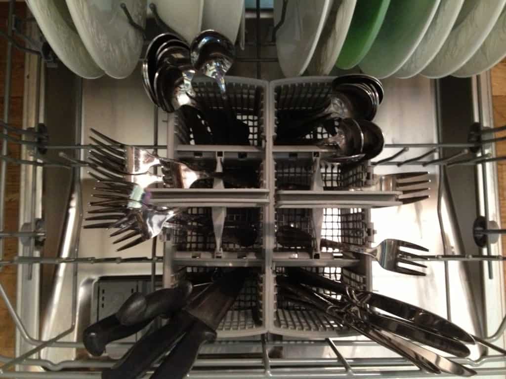 Loading the dishwasher at Happy Simple Living blog