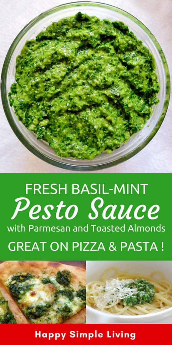 Fresh Basil Mint Pesto Sauce | #pasta #freshmint #basil #spaghetti #pizza #easyrecipe