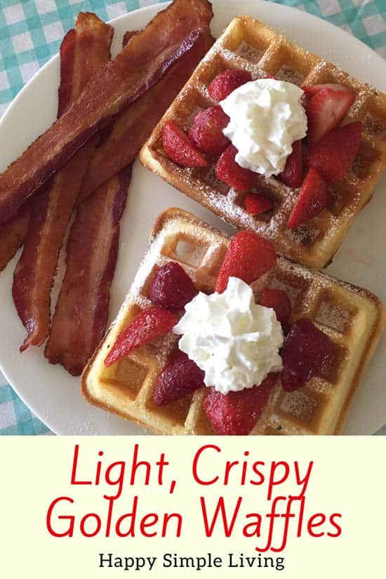 Light, crispy waffles | #waffles #wafflerecipe