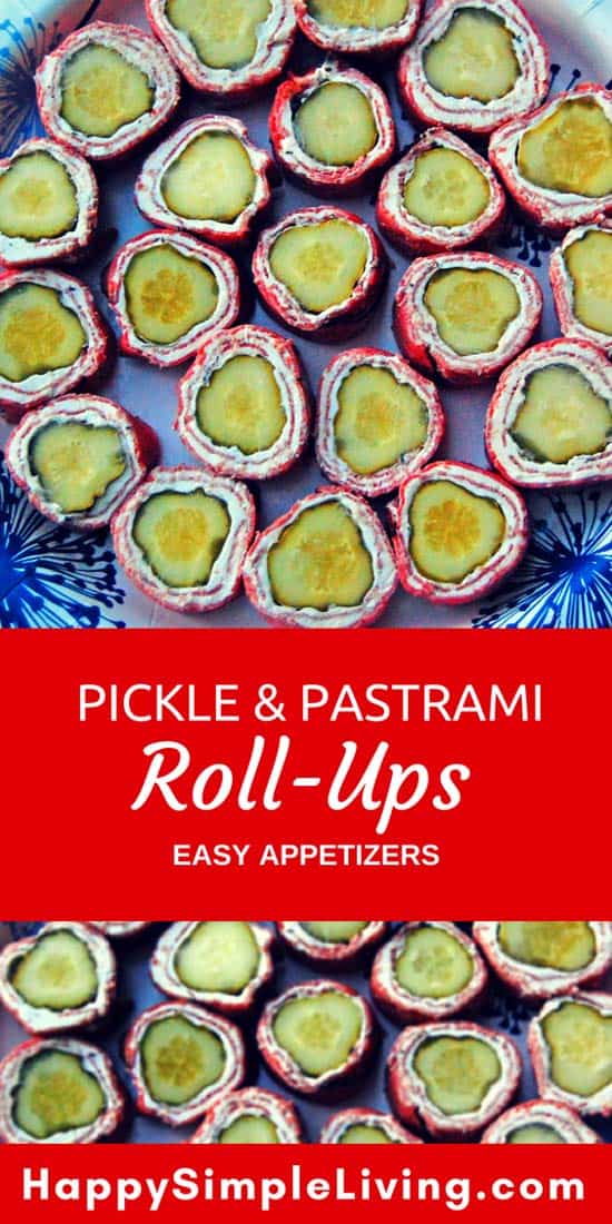 Pickle and Pastrami Roll-ups | #pickles #picklerecipes #appetizers #appetizerrecipes #easyappetizers #snacks 