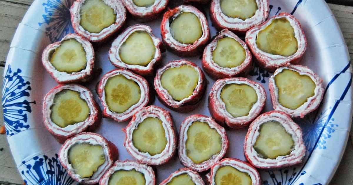 Pickle Pastrami Roll Ups Happy Simple Living