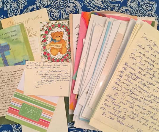 Thank you notes and letters | Happy Simple Living blog