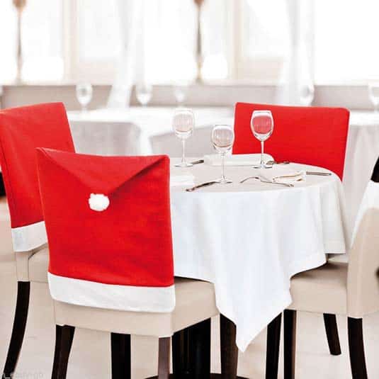 santa hat holiday chair covers