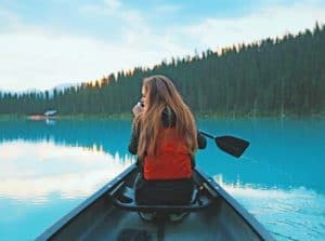 Woman in canoe