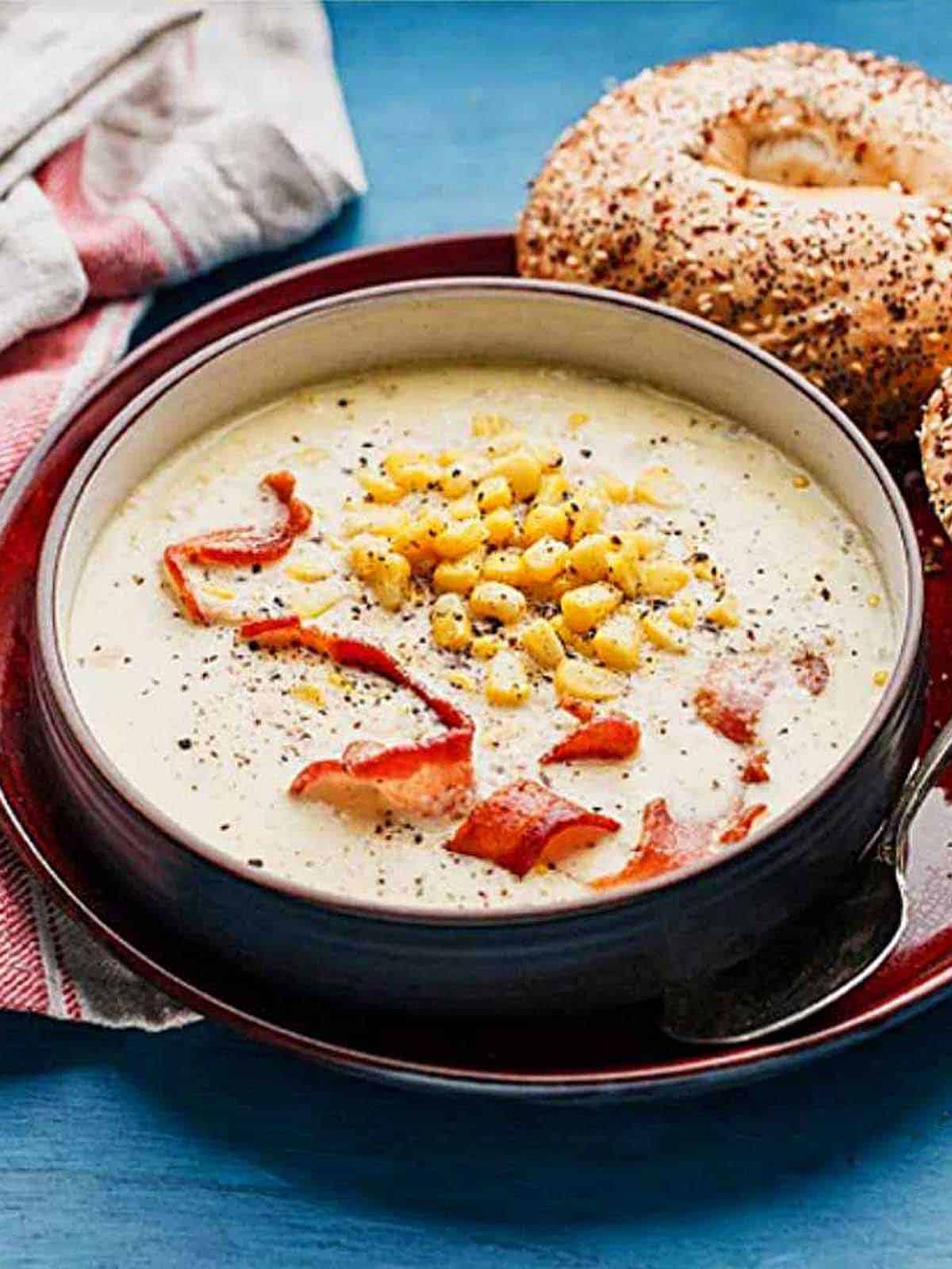 Old Fashioned Corn Chowder with Bacon Happy Simple Living